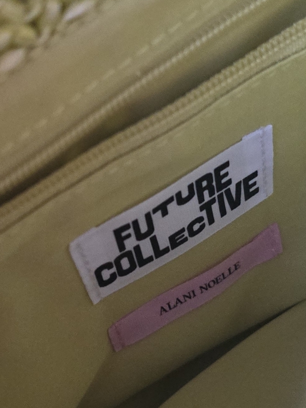 Future Collective Lime Green Woven Top Handle Bag NWT Statement Purse - Picture 5 of 9